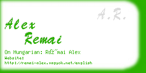 alex remai business card